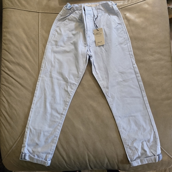 Denim&Co Soft Blue Boys Summer  Pants With Back Pockts and Waist Adjustment - Picture 4 of 6